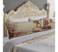 Cuscino Lungo per Dormire Sul Fianco 150x50 cm Angelo Federe Cuscini Rosa Federe 50x150 cm Rettangolari Copricuscino Doppia Cuscino Lungo, Morbido Velluto Body Pillow (Cuscini non Inclusi) O-1037