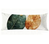 Cuscino Lungo per Dormire Sul Fianco 180 x 50 cm Foglia Federe Cuscini Pianta Motivo Stampa Fronte-Retro Cuscino Lungo, Supporto Gravidanza per il Rposo Notturno per Letto e Relax Body Pillow J0-577