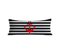 Cuscino Lungo per Dormire Sul Fianco 40x110 cm In bianco e nero Federa Cuscino Letto con Chiusura Lampo Nascosta, Durable Lino Cuscini per Dormire Sul Fianco, Supporto Gravidanza Pillow Banda G-956