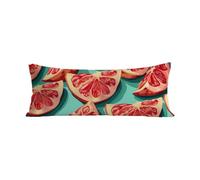 Cuscino Lungo per Dormire Sul Fianco 40x140 cm Rosso Federa Cuscino Matrimoniale con Chiusura Lampo Nascosta, Morbido Velluto Cuscini per Dormire Sul Fianco, Supporto Gravidanza Pillow Melograno G-884