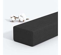 Cuscino lungo per letto, colma lo spazio tra la testiera o la pediera, per letto singolo/matrimoniale/king size, rettangolare, cuscino spesso per braccioli, dimensioni personalizzate (nero, 150 x 15 x