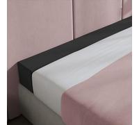 Cuscino lungo personalizzato di supporto per il corpo, rettangolare, per materassi da letto, per colmare lo spazio tra il letto e il lato della parete con cerniera (180 x 3 x 5 cm, nero)
