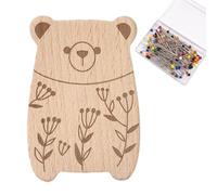 Cuscino magnetico per spilli - 12 cm in legno a forma di ago di animali, forte cuscinetto per spille magnetiche, supporto per 100 pin, organizer con clip | Trapunta sartoria per realizzare ricami