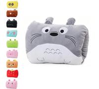 Cuscino Mani Forma Cartone Animato, Cuscini In Peluche Scaldamani, Pisolino Debole Cuscino Avvolgente Invernale Scaldabraccia, Pisolino Scrivania Non Elettrico(Gray cat)