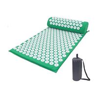 Cuscino Massaggiante 6 stili Cuscino massaggiatore Agopuntura Set Alleviare lo stress Torna al retro Mat/Pillow Rose Spike Massage e rilassamento Cuscino Massaggiante Schiena (Size : Green with Bag