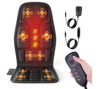 Cuscino massaggiante con calore, 10 motori vibranti, con vibrazione per schiena e collo, cuscino per rilassarsi, massaggiatore per la schiena, casa, ufficio, regalo per uomini, donne, mamma