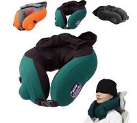 Cuscino massaggiante con cappuccio Travelzen, Simula un vero massaggio alle mani umane/Supporto per il collo a 360° / Regolazione a due velocità/Riscaldamento, Cuscino Travel Zen (C)