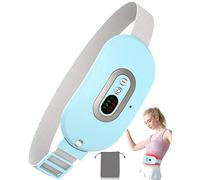 Cuscino Massaggiante Mestruale Ricaricabili-OVIFM Portatile Fascia Riscaldante Dolori Mestruali Cuscinetto e 3 Temperature Regolabili Heating Pad Senza Fili Pain Relief Lombare/Schiena/Crampi(Blu)
