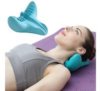 Cuscino massaggiante per collo e spalle, dispositivo portatile di trazione cervicale, agopressione, supporto per collo, spalle, schiena, massaggiatore per alleviare il dolore, allineamento della