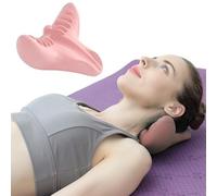 Cuscino massaggiante per collo e spalle, dispositivo portatile di trazione cervicale, agopressione, supporto per collo, spalle, schiena, massaggiatore per alleviare il dolore, allineamento della