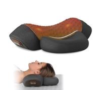 Cuscino massaggiante per collo, massaggiatore 4 in 1 per dolore al collo, massaggio cervicale, riscaldamento e stretching per alleviare il dolore, aumentare la circolazione e ripristinare