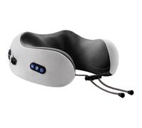 Cuscino massaggiante riscaldato per collo, massaggiatore cervicale portatile in memory foam, 3 livelli regolabili, in tessuto per auto, casa, viaggi, allevia l'affaticamento di spalle e collo