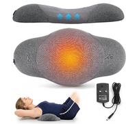 Cuscino Massaggiante Schiena 3-in-1 Riscaldante e Vibrante, Cuscino Lombare Elettrico con Gonfiaggio Automatico e Inclinazione 26°, Memory Foam per Ufficio, Casa e Auto