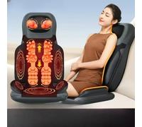 Cuscino massaggiante Shiatsu 3D con calore, massaggiatore profondo per schiena, collo e spalle, per uso domestico e ufficio, include modalità di vibrazione e adattatore UK