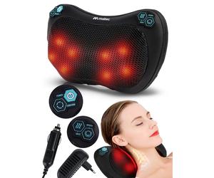 Cuscino massaggiante shiatsu MalTec cuscino massaggiante riscaldante schiena,...