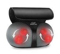 Cuscino massaggiante Snailax con funzione riscaldante, massaggiatore Shiatsu per collo, spalle e schiena, massaggiatore per il collo con testine rotanti 3D per casa/ufficio, regali per uomini/donne