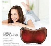 CUSCINO MASSAGGIATORE CASA AUTO CERVICALE MASSAGGIO BENESSERE LED SHIATSU