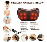 CUSCINO MASSAGGIATORE CASA AUTO CERVICALE MASSAGGIO BENESSERE LED SHIATSU CORPO
