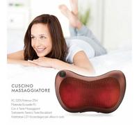 CUSCINO MASSAGGIATORE CASA AUTO CERVICALE MASSAGGIO BENESSERE LED SHIATSU CORPO