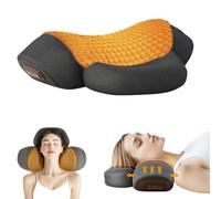 Cuscino massaggiatore for il collo con riscaldamento, trazione e vibrazione, for alleviare il dolore alla spalla e al collo, massaggiatore cervicale 3 in 1(Black)
