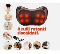 Cuscino massaggiatore shiatsu cervicale schiena glutei gambe casa auto