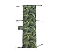 Cuscino materassino per Lettino Prendisole Giardino Esterno sfoderabile con Taschino Laterale Foglie Tropicali
