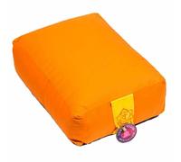 Cuscino Meditazione ARANCIO 2° Chakra Yoga Bolster Cotone Pula Grano Mattone