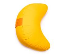 Cuscino Meditazione Mezzaluna GIALLO 3° Chakra Yoga Relax Cotone Pula Grano