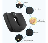 Cuscino Memory Foam Ergonomico per Sedile Emorroidi Sciatica Gravidanza Riposo