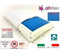 CUSCINO MEMORY FOAM GUANCIALE FORATO 72x42 ALTO 13/15 Cm MASSAGGIO NO STRESS -