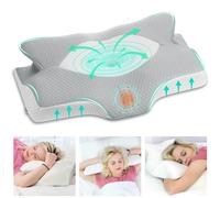 CUSCINO MEMORY FOAM ORTOPEDICO CERVICALE SUPPORTO COLLO DOLORE ALLEVIARE ERGONOM