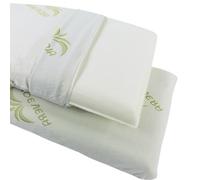 Cuscino Memory Foam Saponetta, Fodera Aloe Vera, Anallergici e Antiacaro, Altezza 11cm, Made in Italy - Cuscini Letto Ergonomici per Collo e Cervicale - 2 pezzi