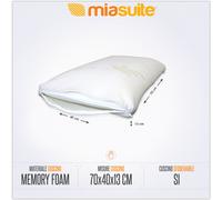 CUSCINO MEMORY FODERA IN ALOE VERA CON CERNIERA SAPONETTA ORTOPEDICO ALTO 13 CM