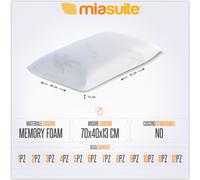 CUSCINO MEMORY RIVESTIMENTO ALOE VERA AUTOMODELLANTE SAPONETTA ORTOPEDICO ALTO