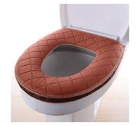 Cuscino morbido per sedile del WC, Copriwater in pelle PU | Bagno multicolore 37 cm x 44 cm: uso domestico(Brown)