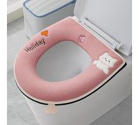 Cuscino morbido per sedile del WC, Cuscino WC in cotone poliestere | Multicolor 2/3/5 Pz Universali 43*36cm for Bagno(Pink,3pcs - Universal 43*36cm)