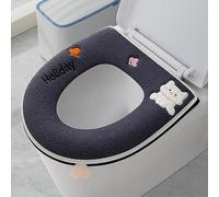 Cuscino morbido per sedile del WC, Cuscino WC in cotone poliestere | Multicolor 2/3/5 Pz Universali 43*36cm for Bagno(Gray,5pcs - Universal 43*36cm)