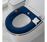 Cuscino morbido per sedile del WC, Cuscino WC in cotone poliestere | Multicolor 2/3/5 Pz Universali 43*36cm for Bagno(Blue,5pcs - Universal 43*36cm)