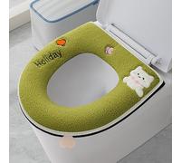 Cuscino morbido per sedile del WC, Cuscino WC in cotone poliestere | Multicolor 2/3/5 Pz Universali 43*36cm for Bagno(Green,5pcs - Universal 43*36cm)