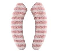 Cuscino morbido per sedile WC, Coprisedili for WC a righe in velluto di cristallo multicolore 36x9 cm(Pink)