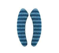 Cuscino morbido per sedile WC, Coprisedili for WC a righe in velluto di cristallo multicolore 36x9 cm(Blue)