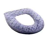 Cuscino morbido per sedile WC, Coprisedili for WC multicolore 37 cm x 44 a forma di O lavabili(Grey)