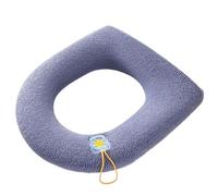 Cuscino morbido per sedile WC, Cuscino con maniglia, più spesso, morbido, lavabile, scaldapiedi(Purple)