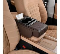 Cuscino multifunzionale per bracciolo auto, 5 in 1, in cotone memory con 2 portabicchieri, per console centrale dell'auto, cuscino per bracciolo della maggior parte delle auto (B)