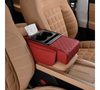 Cuscino multifunzionale per bracciolo auto, 5 in 1, in cotone memory con 2 portabicchieri, per console centrale dell'auto, cuscino per bracciolo della maggior parte delle auto (C)