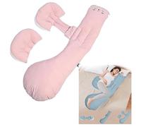 Cuscino multifunzionale per il corpo premaman per dormire lateralmente, morbido cuscino di supporto per maternità, completamente lavabile in lavatrice, cuscino di supporto per la vita e la pancia, per