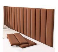 Cuscino Murale 3D Anticollisione | Adesivo Murale Imbottito - Cuscinetto Morbido Autoadesivo - Antiuerto, Stacca & Attacca | Per Testiera, Camera Da Letto, Studio(Brown,2pcs)