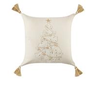 Cuscino Natale L'Oca Nera Soffice Magia con albero quadrato 1XM1002.12