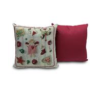 Cuscino natalizio addobbi decori Maestri Cotonieri stampa giostra di Natale 3777