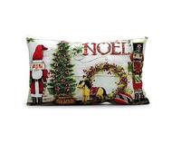 Cuscino Natalizio Decorativo cm 30x50 rettangolare Arredo Casa Feste di Natale Per Divano, Letto sedie Poltrona Cuscino Imbottito con 6 Fantasie Natalizie (dec noel)